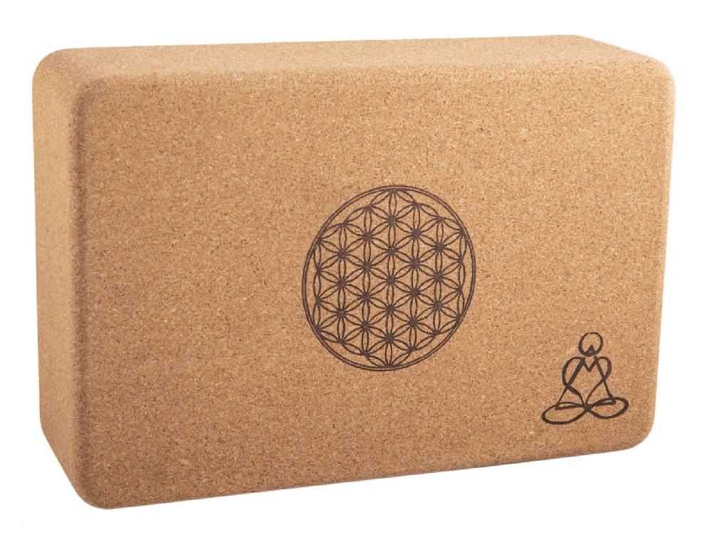 Kunst Und Magie Yogablock Aus Kork,mit Blume Des Lebens Und Mandala