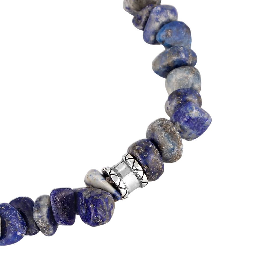 Kuzzoi Armband Beads Vintage | Lapiz Lazuli Steine (Blau)