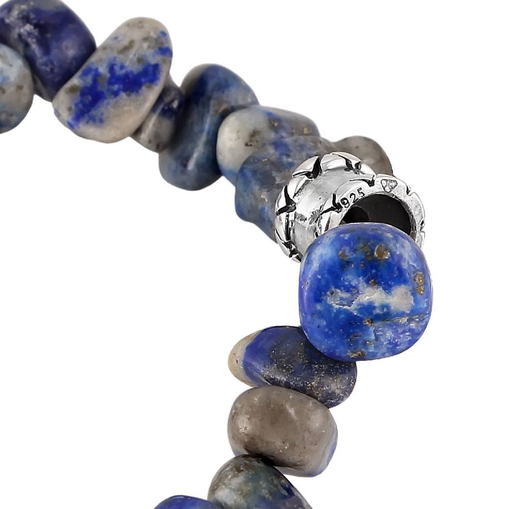 Kuzzoi Armband Beads Vintage | Lapiz Lazuli Steine (Blau)