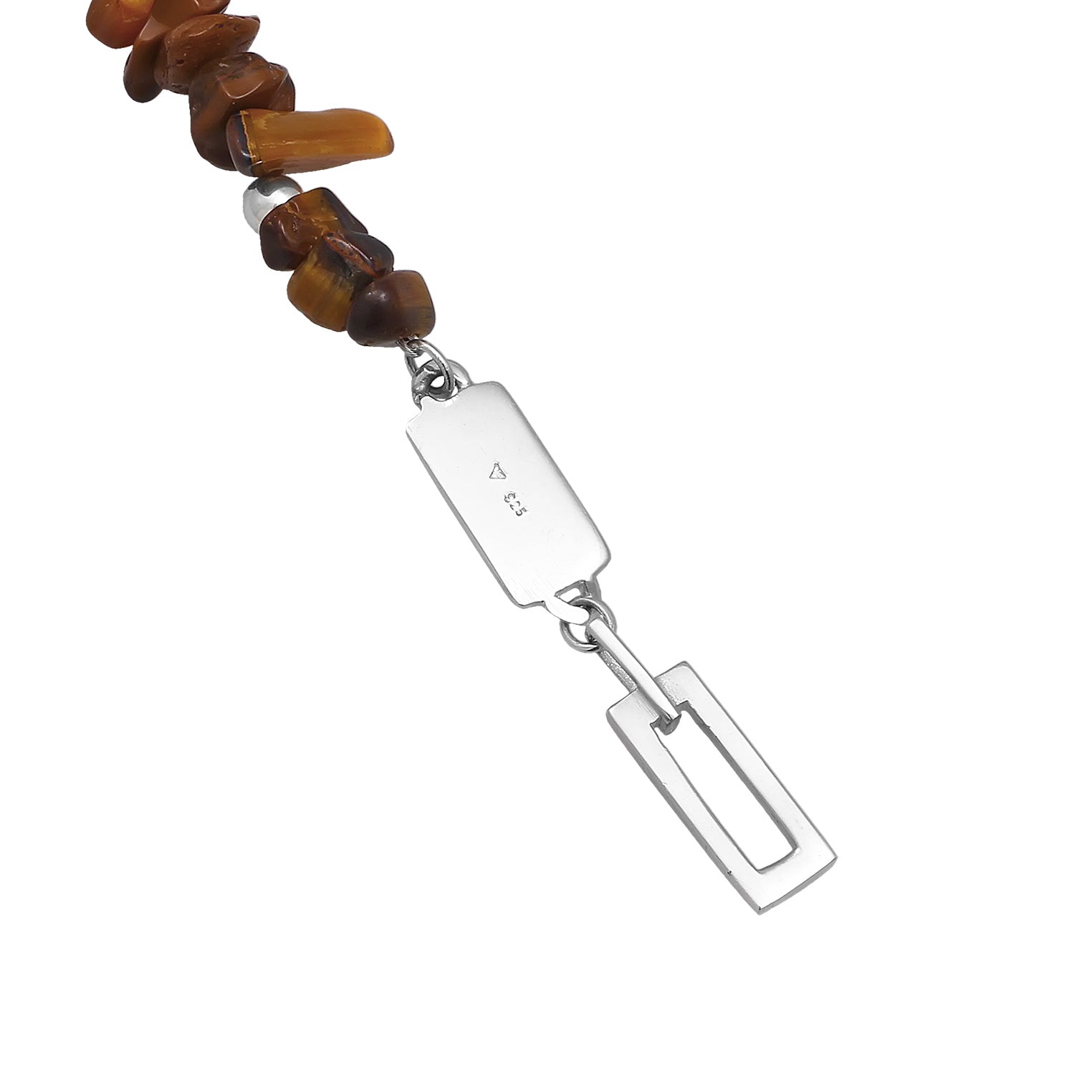 Kuzzoi Halskette Edelstein Splitter | Tigerauge (Braun)