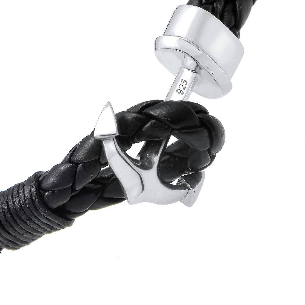 Kuzzoi Armband Anker | Leder