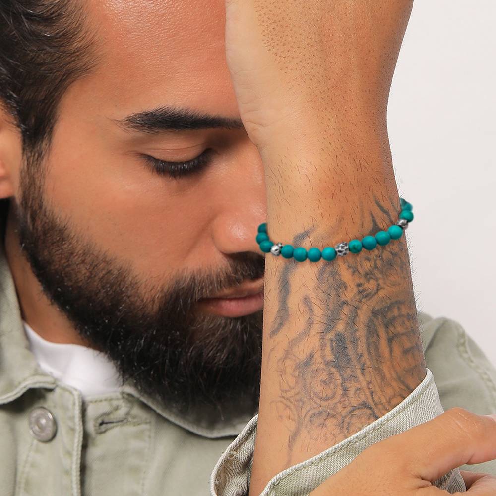 Kuzzoi Armband Beads | Howlith (Türkis)