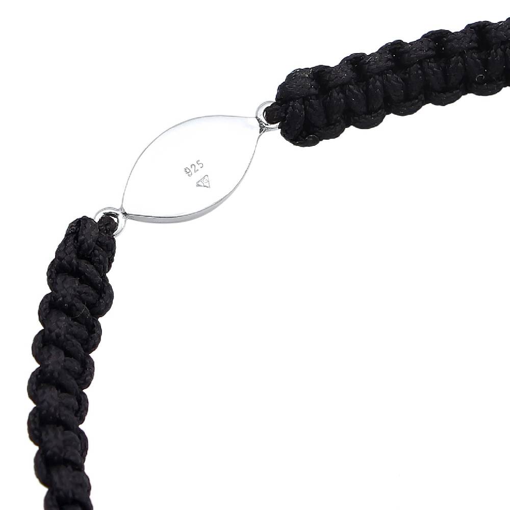 Kuzzoi Armband Evil Eye | Nylon (Schwarz)