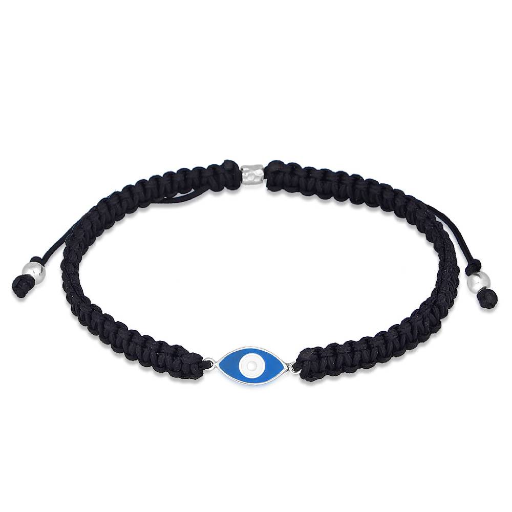 Kuzzoi Armband Evil Eye | Nylon (Schwarz)