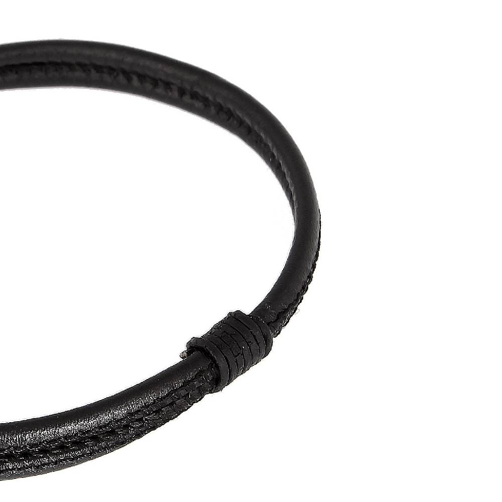 Kuzzoi Armband Haken | Leder (Schwarz)