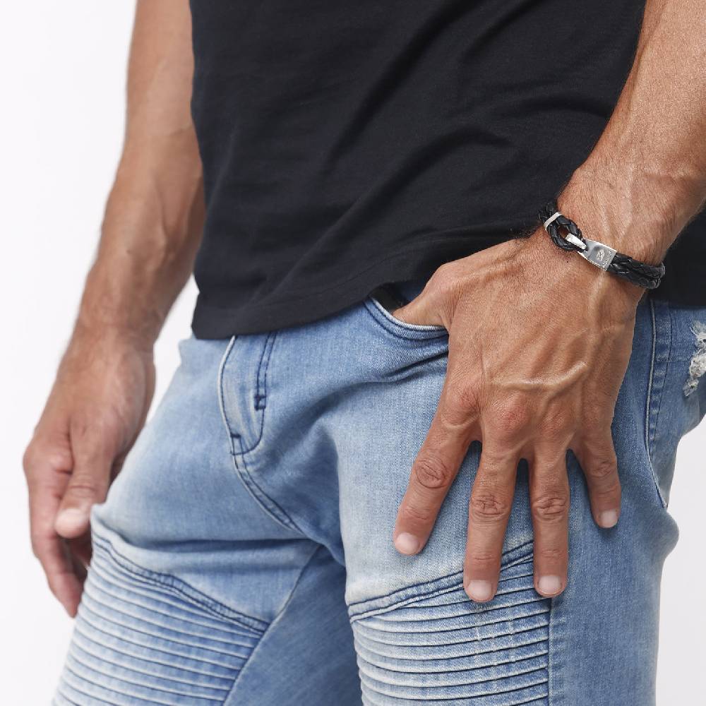 Kuzzoi Armband Haken Verschluss | Leder