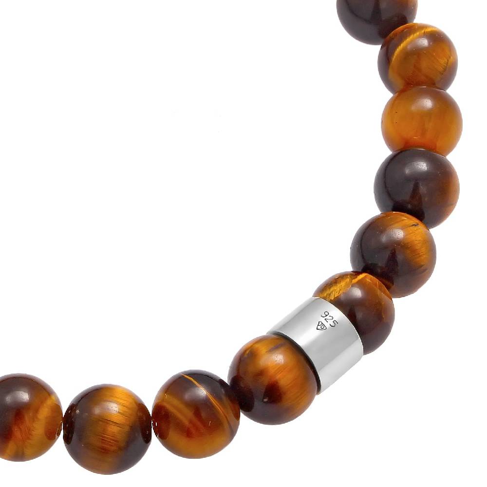 Kuzzoi Armband Kompass | Tigerauge (Braun)