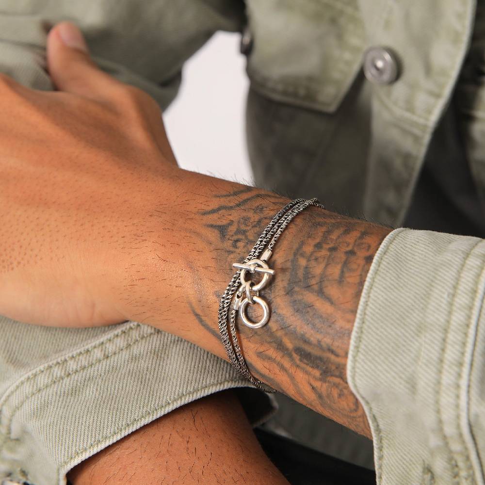 Kuzzoi Armband Kordelkette T-Bar