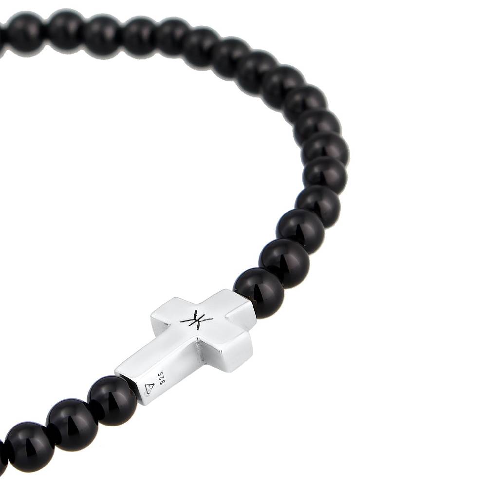 Kuzzoi Armband Kreuz | Onyx (Schwarz)