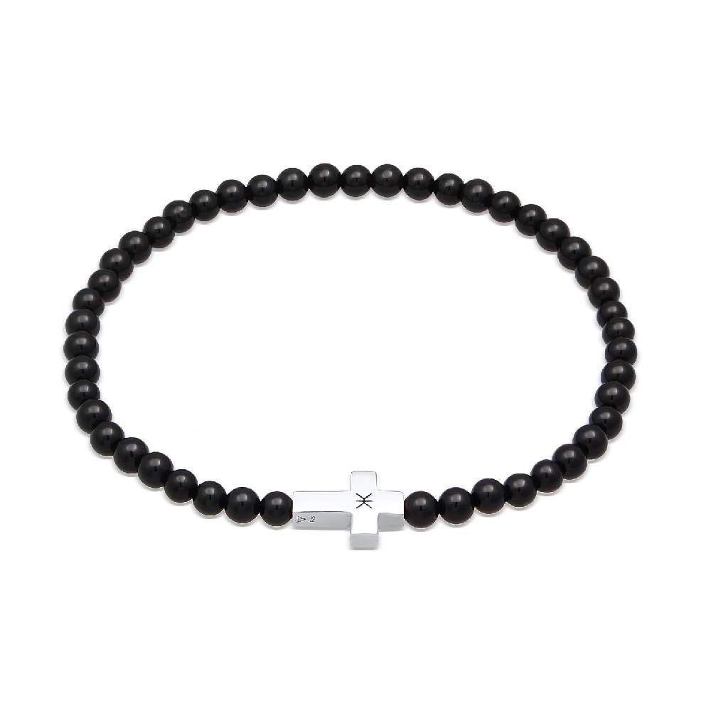 Kuzzoi Armband Kreuz | Onyx (Schwarz)