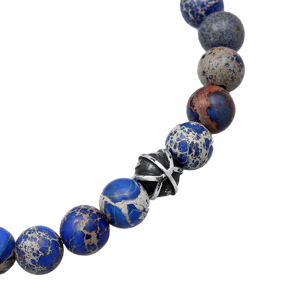 Kuzzoi Armband Kugeln | Achat (Blau)