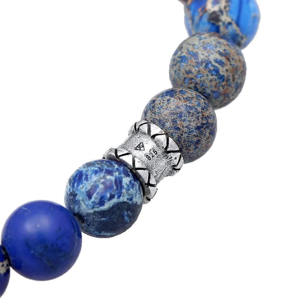 Kuzzoi Armband Kugeln | Achat (Blau)