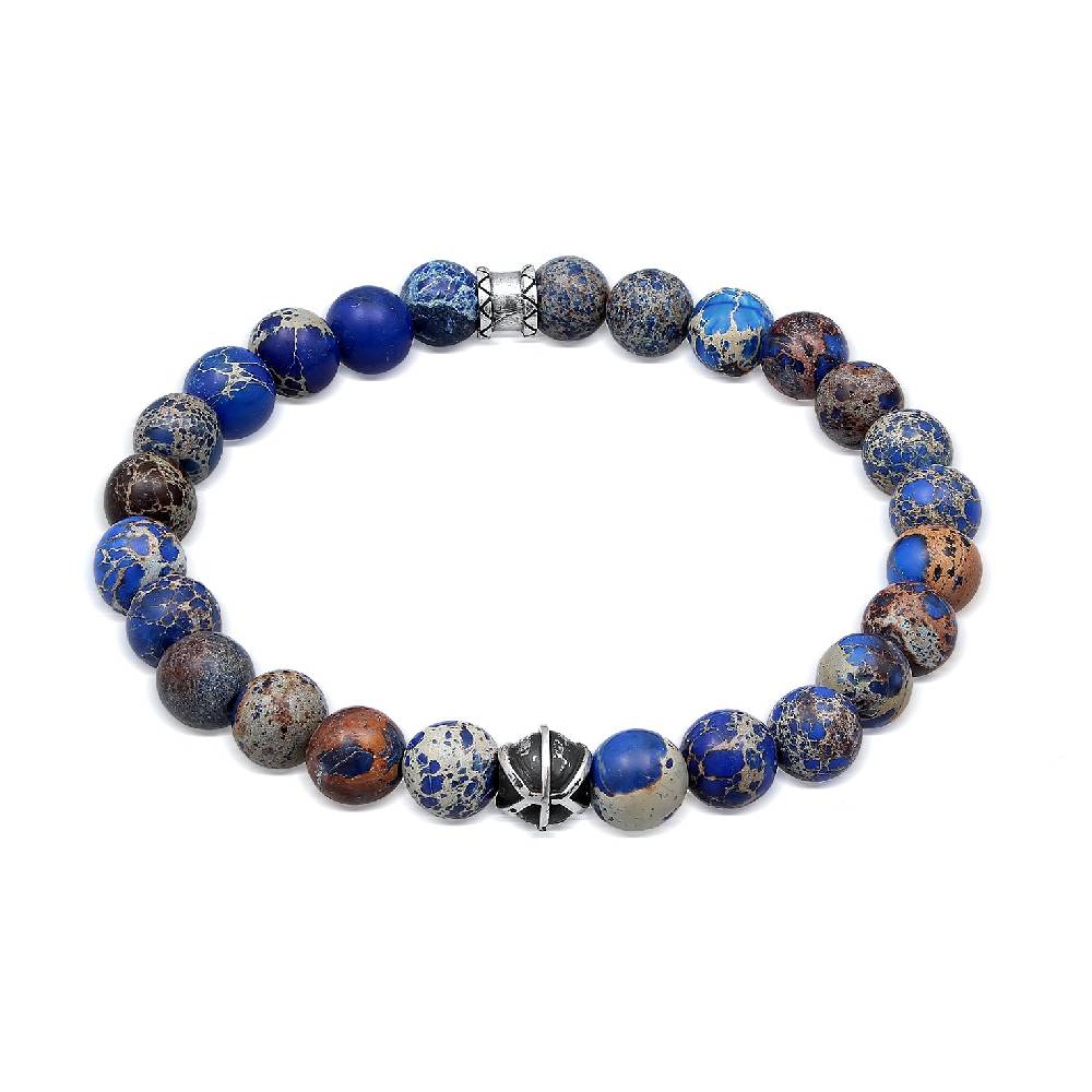 Kuzzoi Armband Kugeln | Achat (Blau)