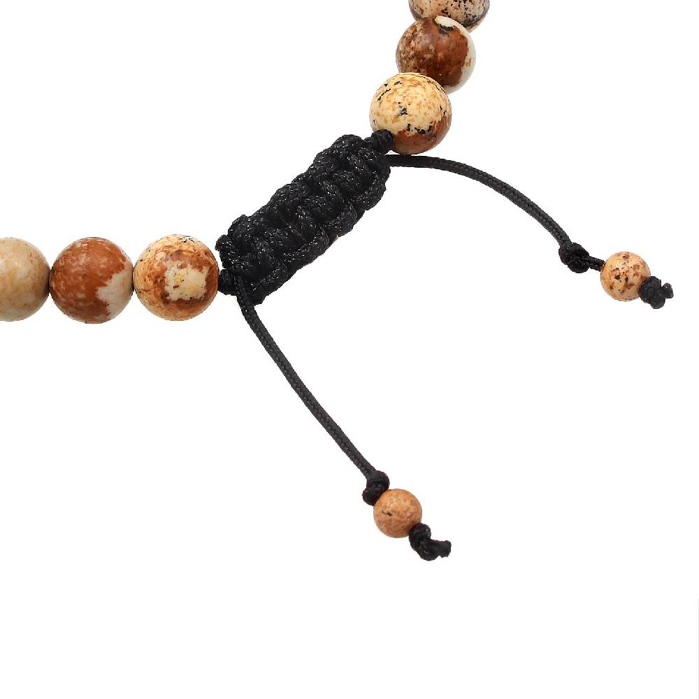 Kuzzoi Armband Kugeln | Achat (Braun)