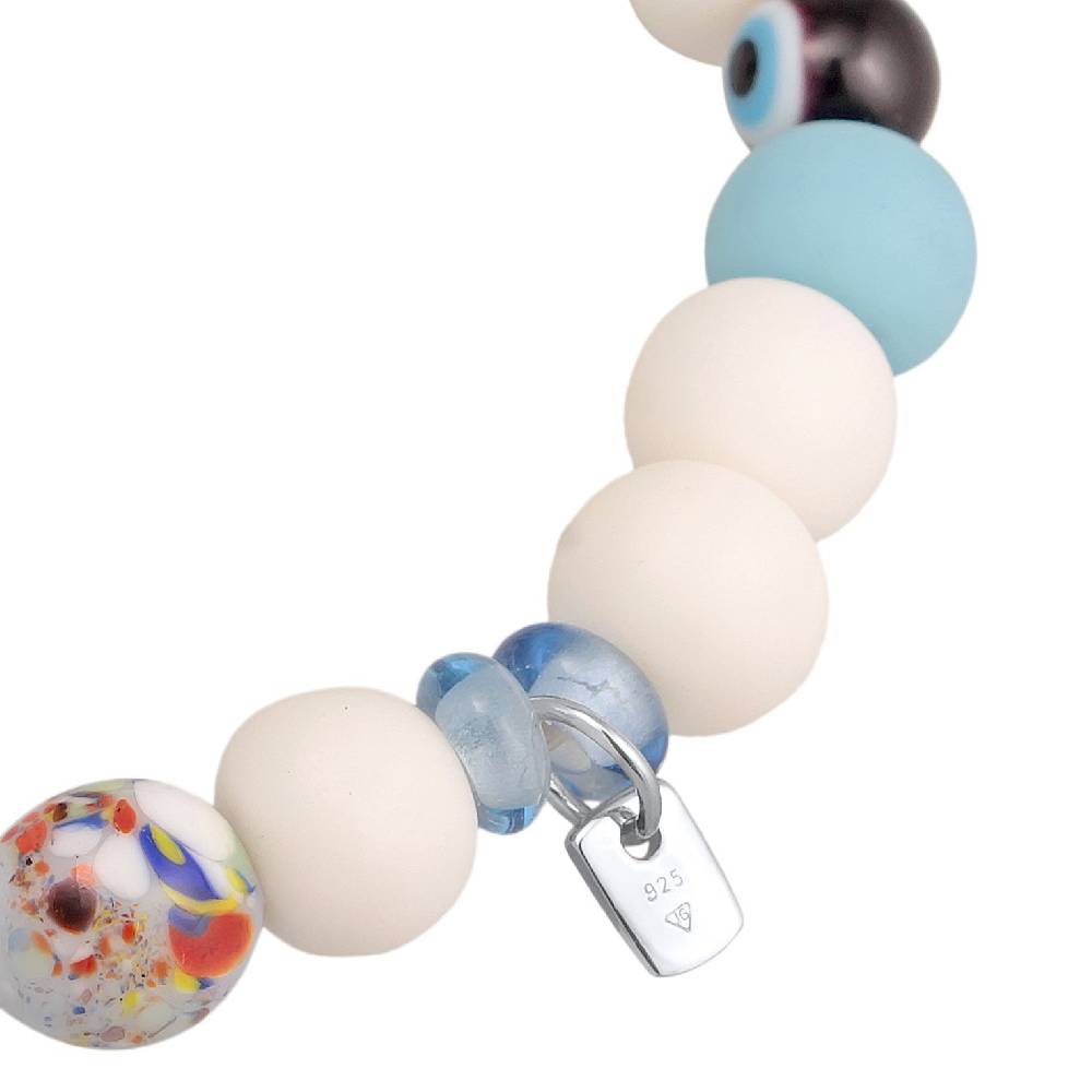 Kuzzoi Armband Mit Smiling Face | Harzperlen