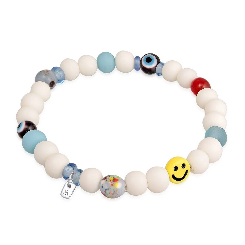 Kuzzoi Armband Mit Smiling Face | Harzperlen