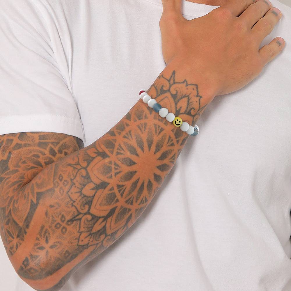 Kuzzoi Armband Mit Smiling Face | Harzperlen