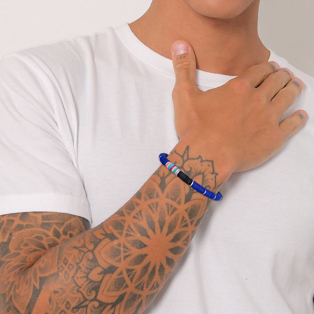 Kuzzoi Armband Textil | Heishi Perlen