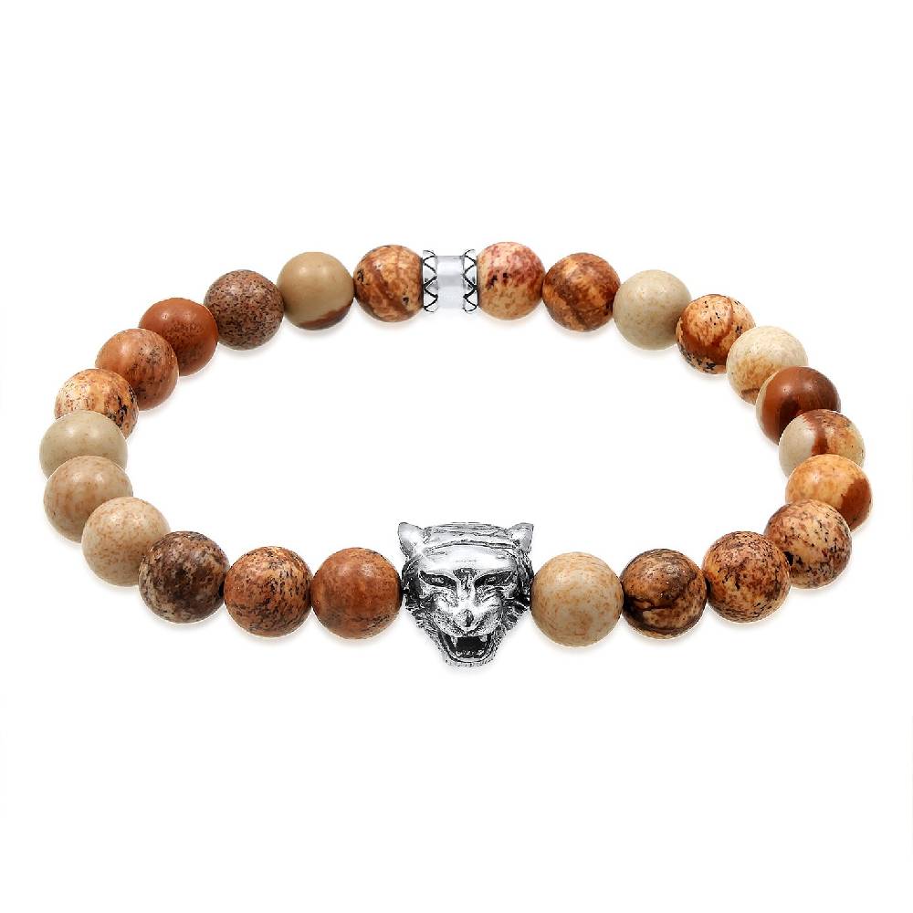 Kuzzoi Armband Tigerkopf | Achat (Braun)