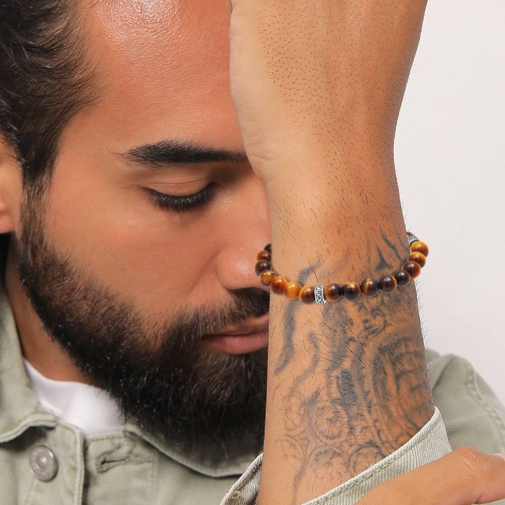 Kuzzoi Armband Vintage | Tigerauge (Braun)