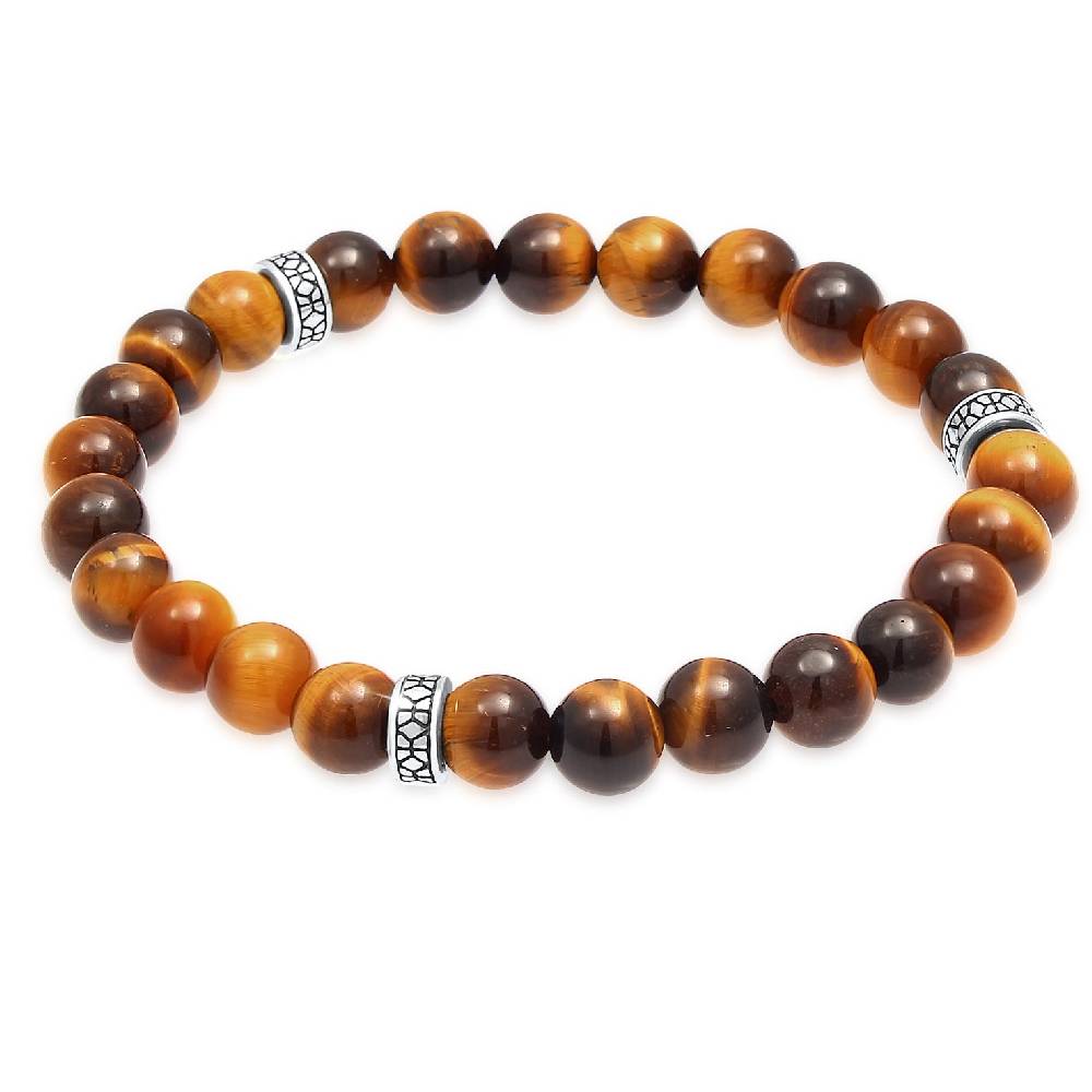 Kuzzoi Armband Vintage | Tigerauge (Braun)