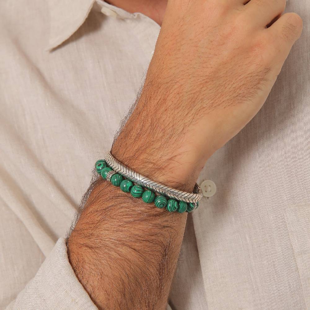 Kuzzoi Armbandset Armreif | Malachit (synth.)