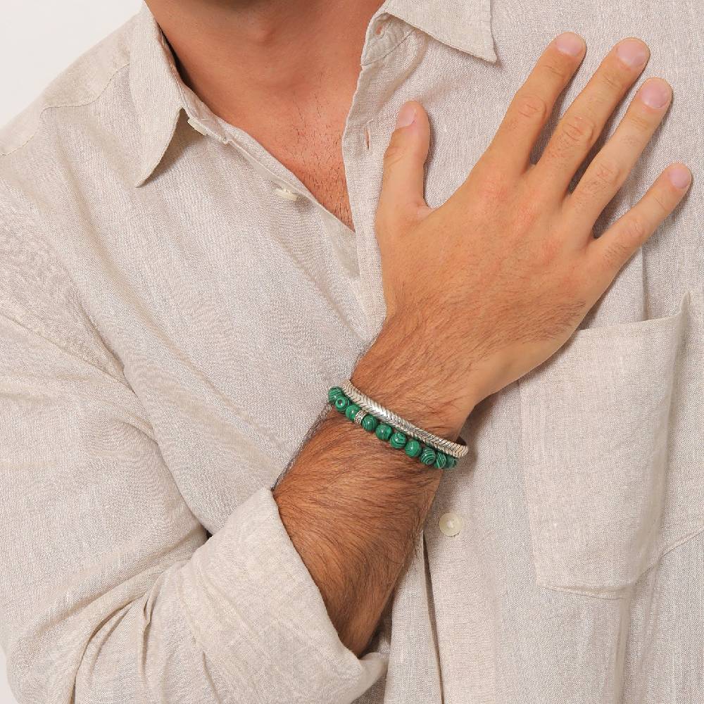 Kuzzoi Armbandset Armreif | Malachit (synth.)