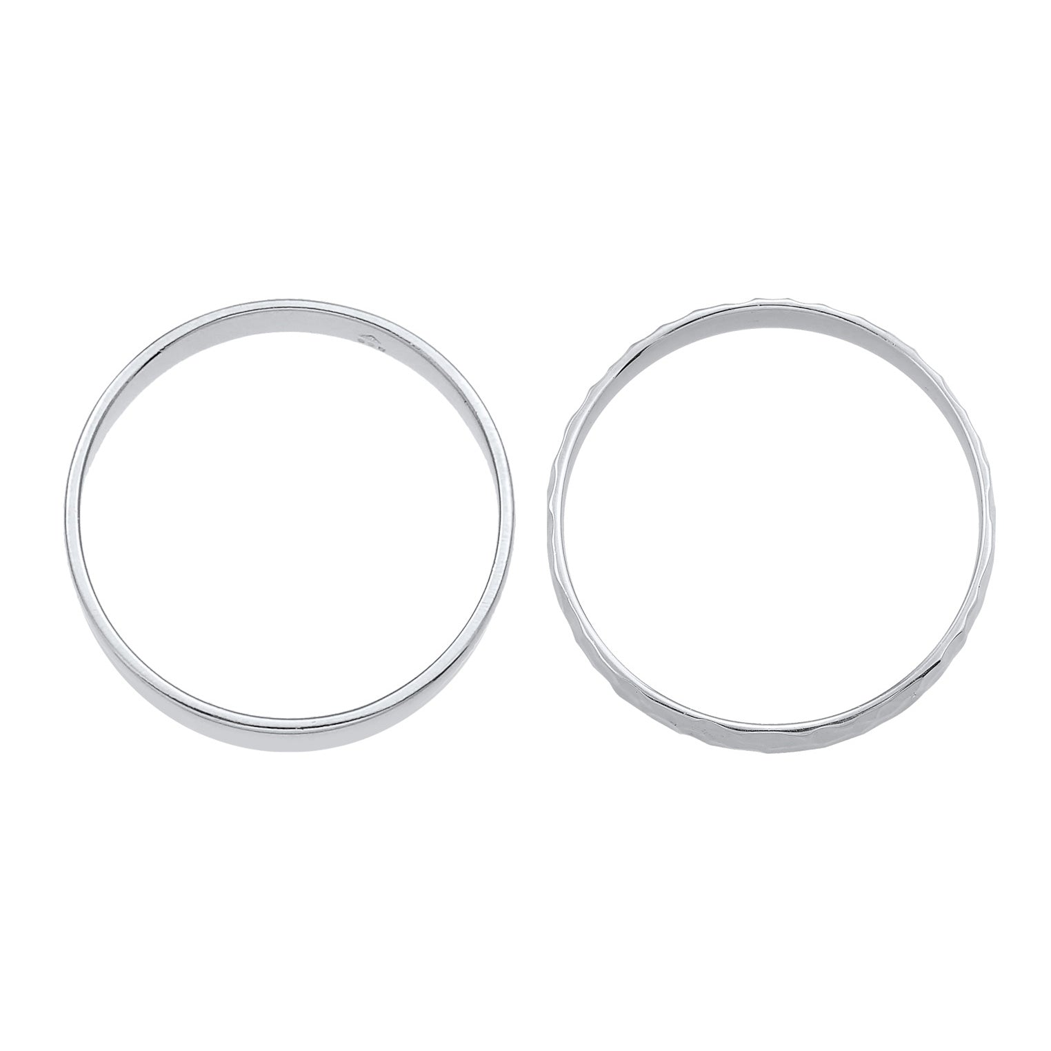 Kuzzoi Bandring 2er Set Gehämmert