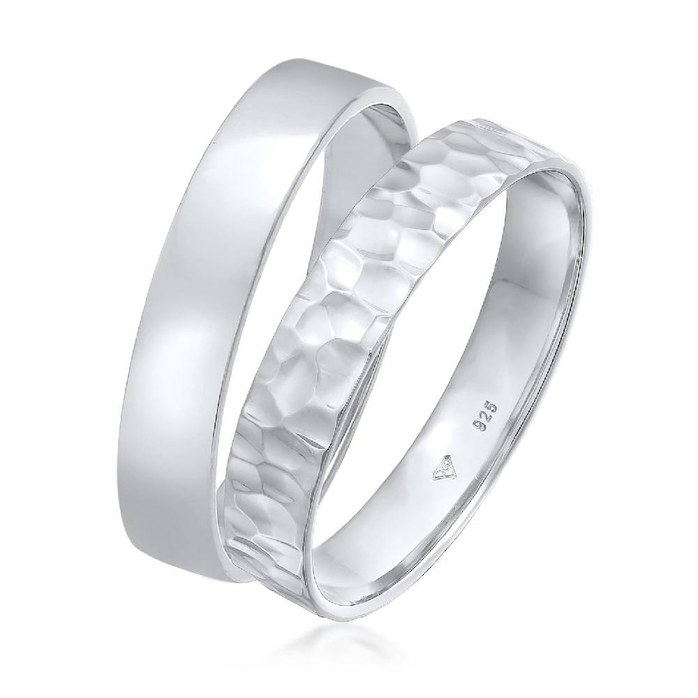 Kuzzoi Bandring 2er Set Gehämmert