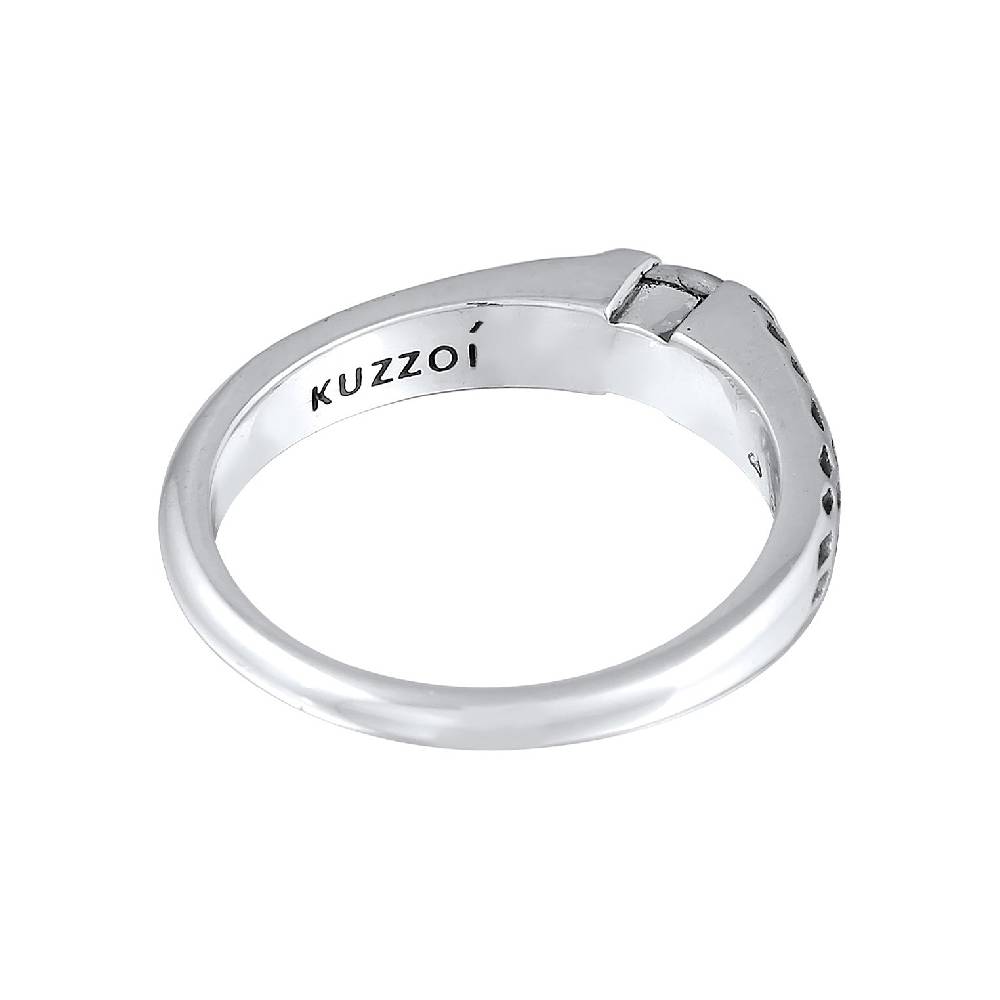 Kuzzoi Bandring Vintage | Labradorit (Grau)