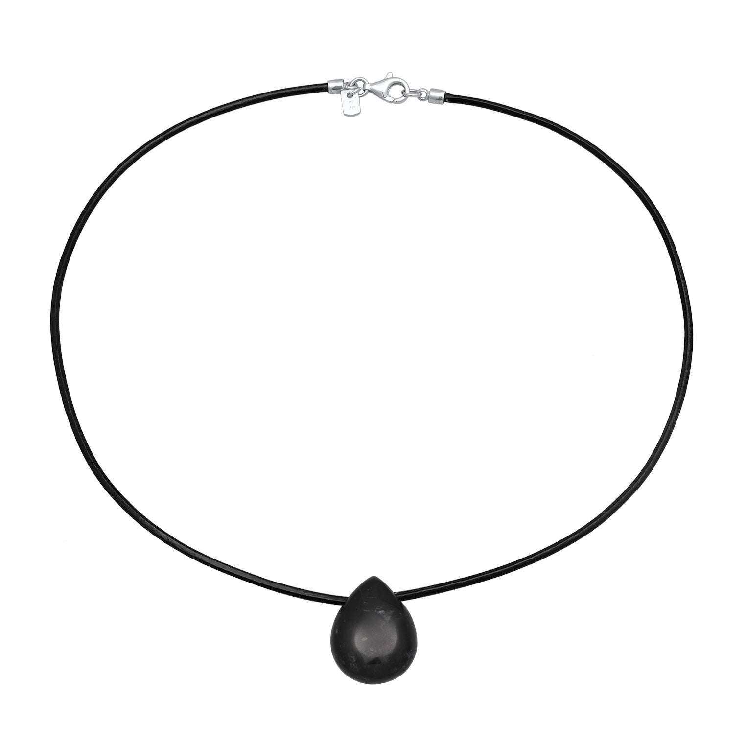 Kuzzoi Choker Tropfen | Satin, Onyx (Schwarz)