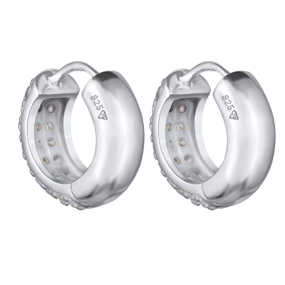 Kuzzoi Creolen Chunky | Zirkonia (Weiß)