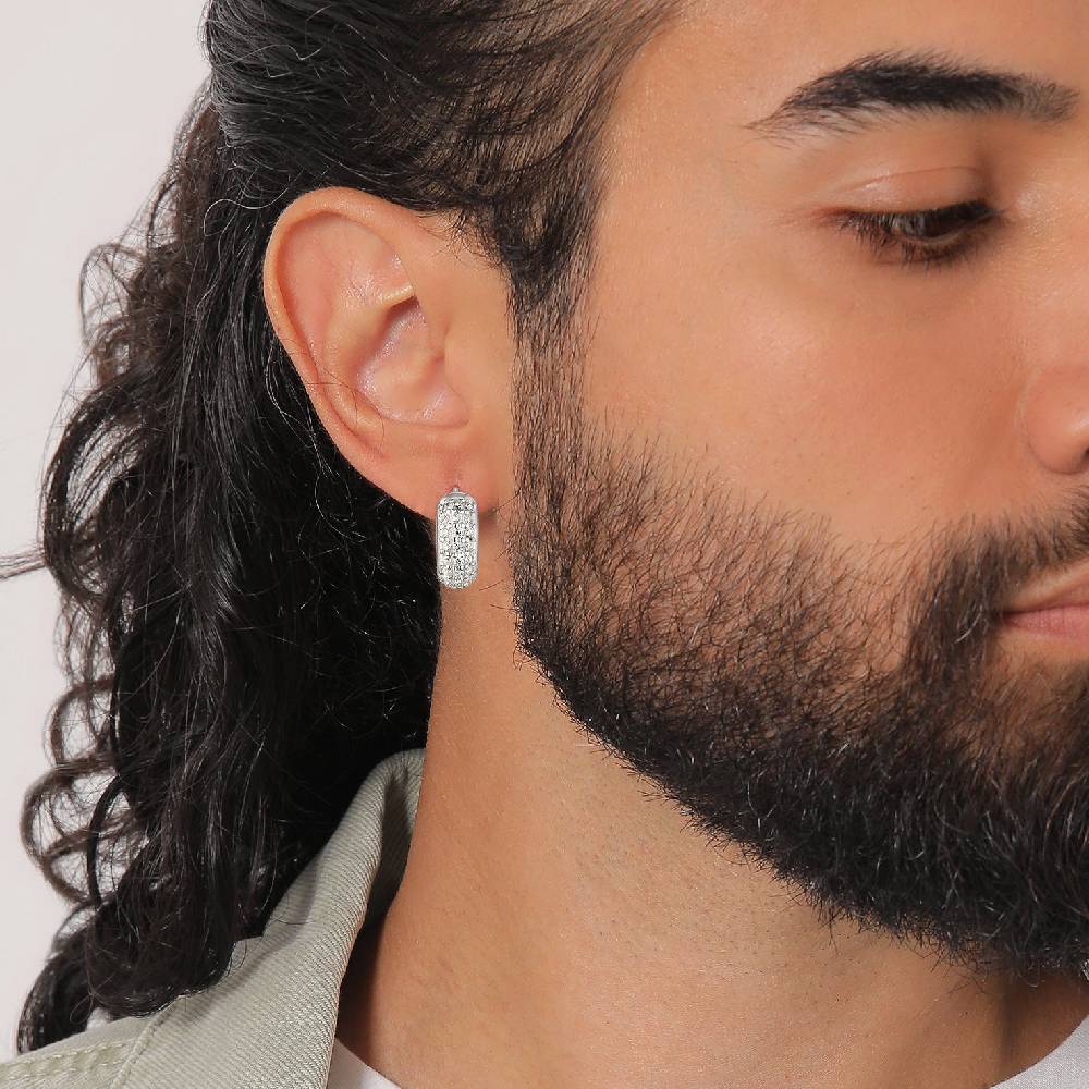 Kuzzoi Creolen Chunky | Zirkonia (Weiß)