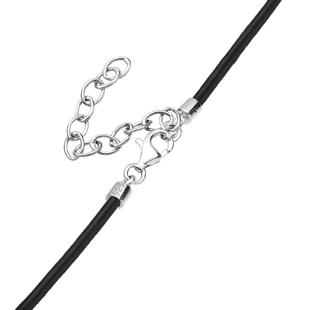 Kuzzoi Glieder-Halskette Kreuz | Leder