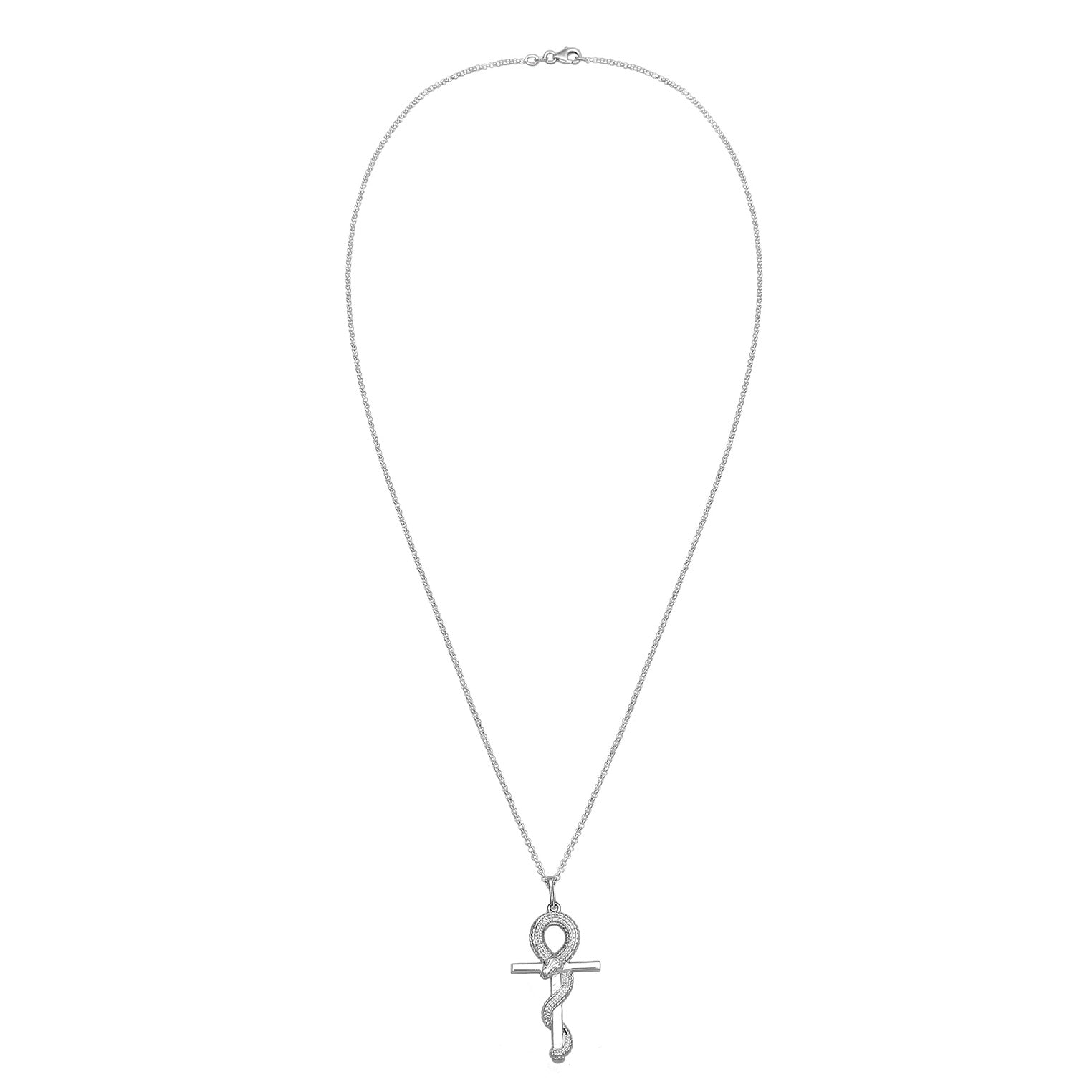 Kuzzoi Halskette Anhänger Kreuz Schlange