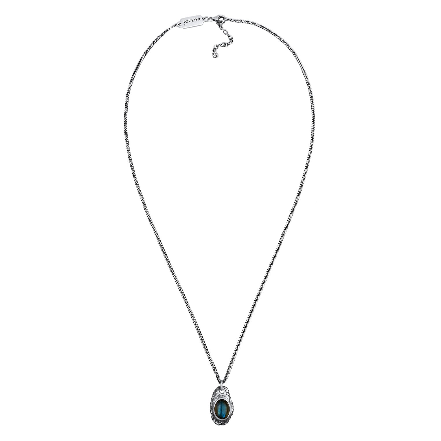 Kuzzoi Halskette Anhänger | Labradorit (Grau)