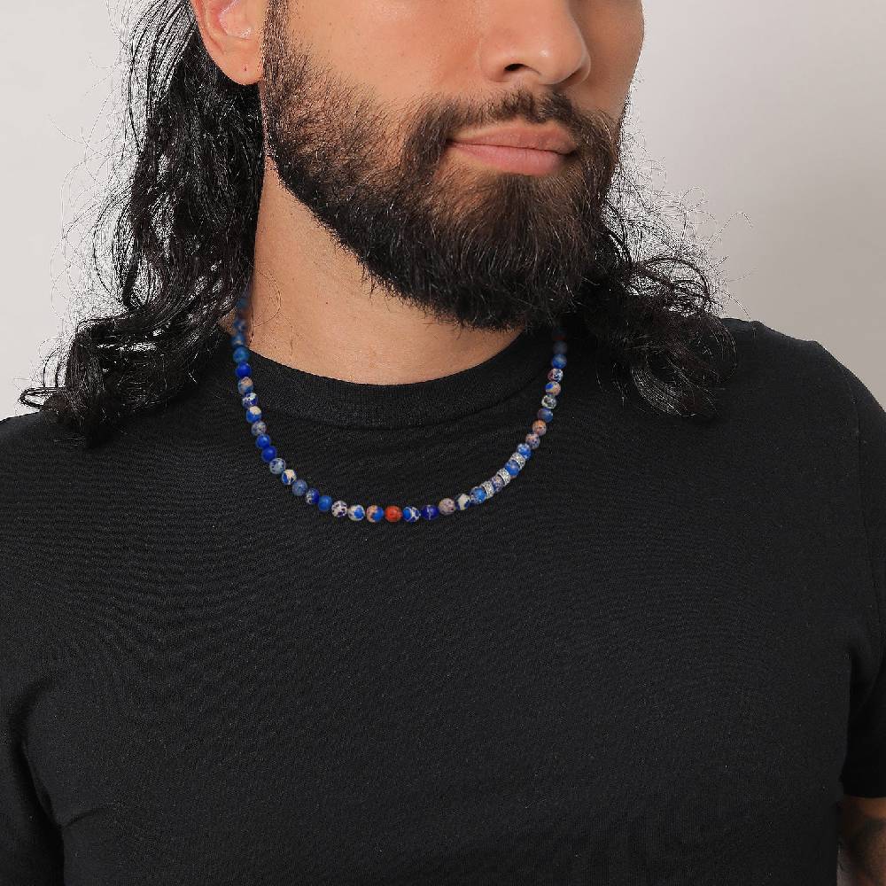 Kuzzoi Halskette Beads | Achat (Blau)