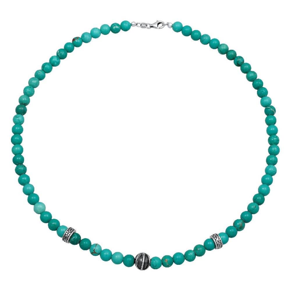 Kuzzoi Halskette Beads Vintage | Howlith (Türkis)