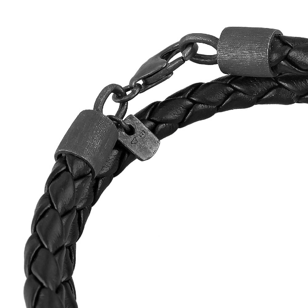 Kuzzoi Halskette | Echtleder (Schwarz)