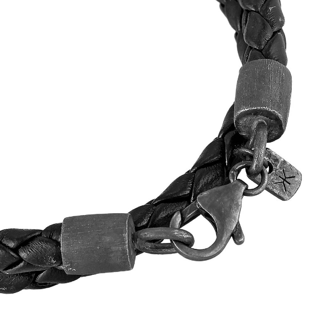 Kuzzoi Halskette | Echtleder (Schwarz)