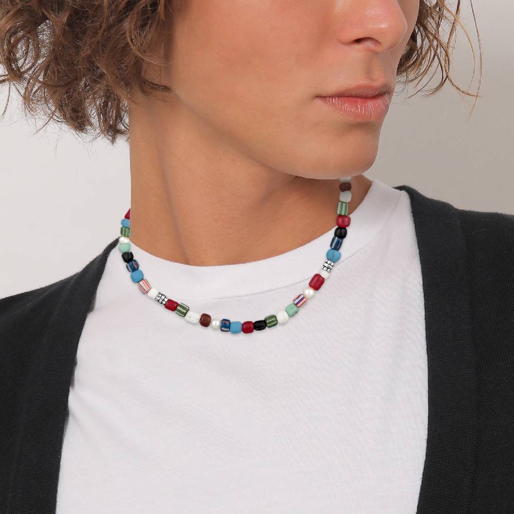 Kuzzoi Halskette Glas Beads | Süßwasserperlen