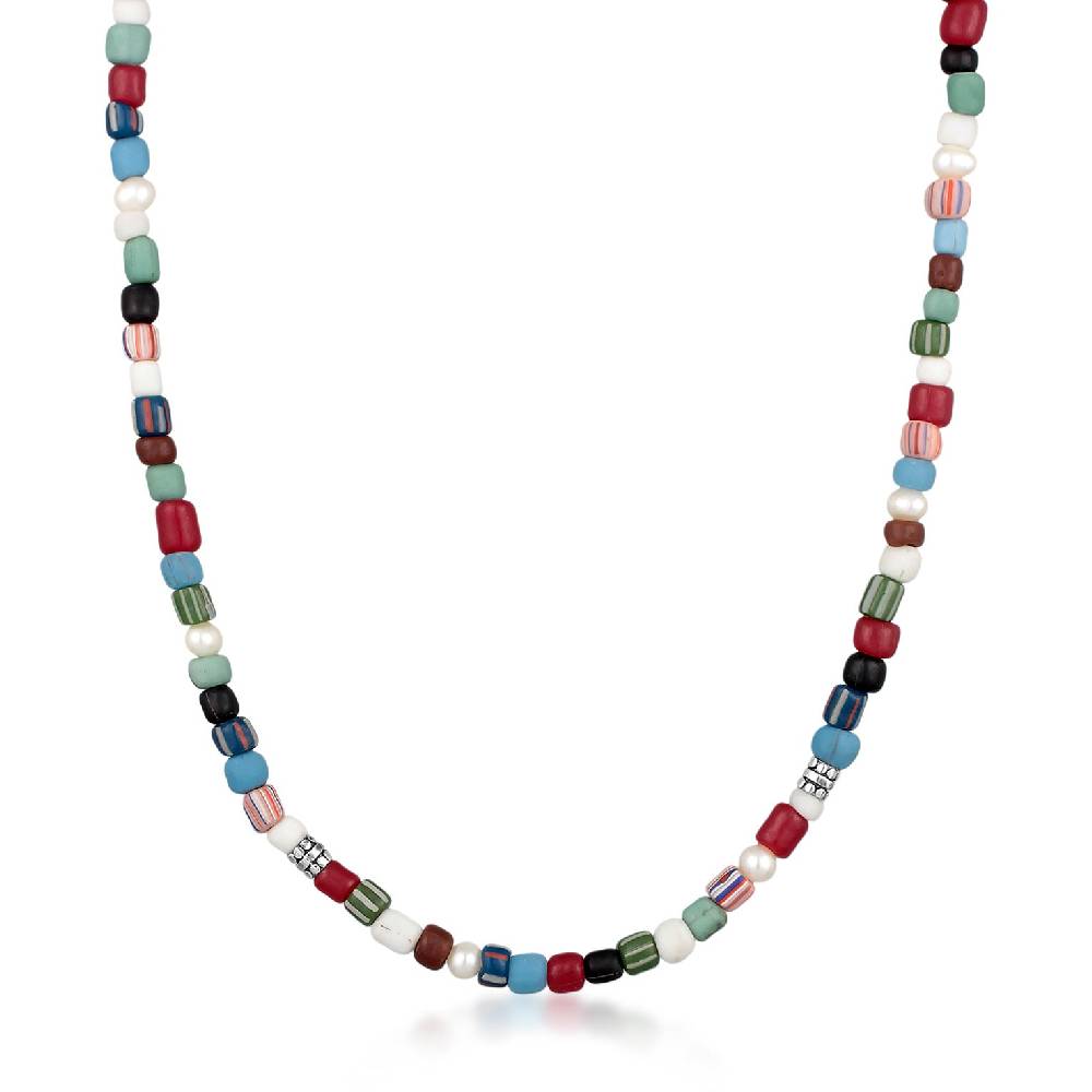 Kuzzoi Halskette Glas Beads | Süßwasserperlen