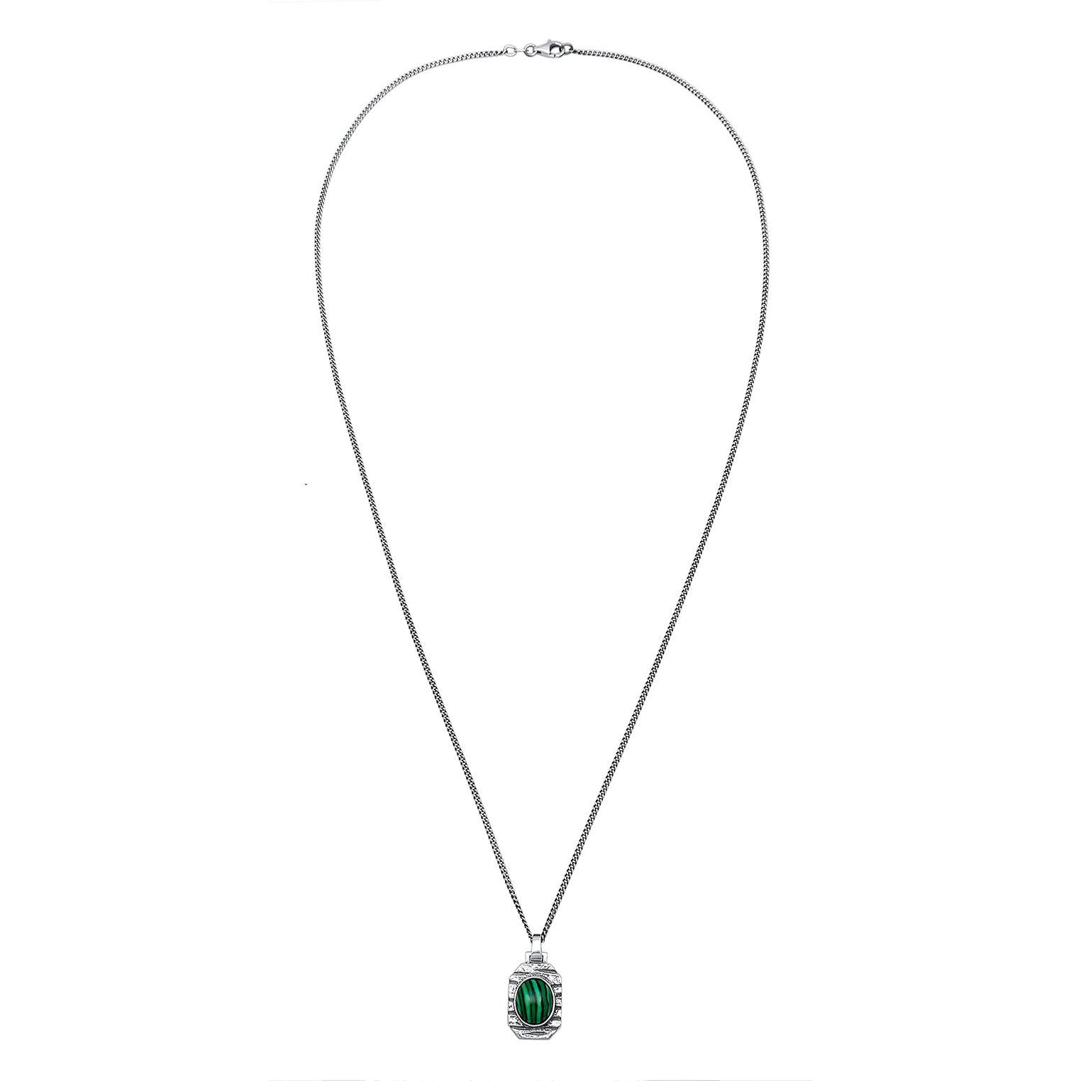 Kuzzoi Halskette Hexagon | Malachit (Grün)