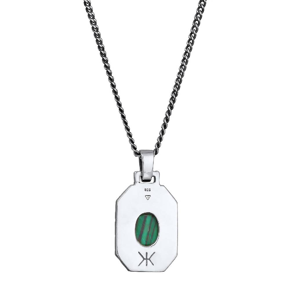 Kuzzoi Halskette Hexagon | Malachit (Grün)