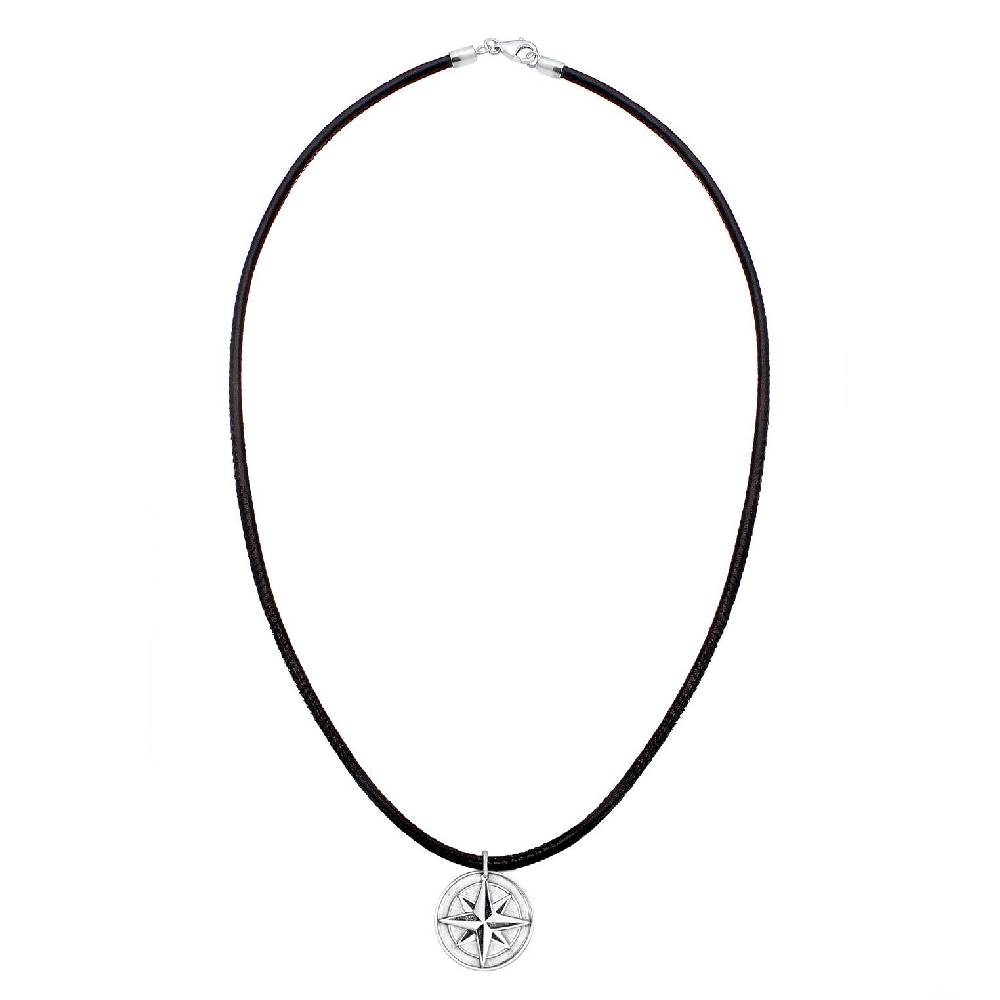 Kuzzoi Halskette Kompass | Leder