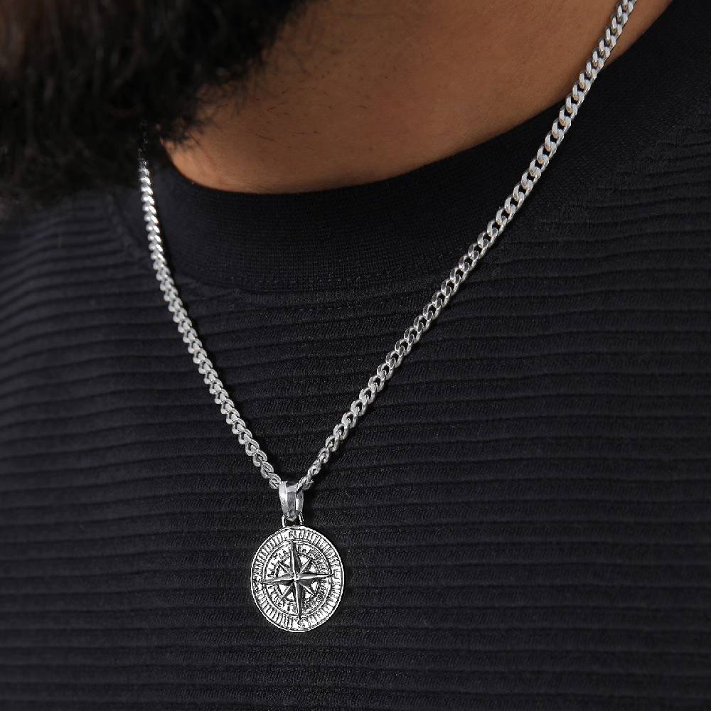 Kuzzoi Halskette Kompass Münze