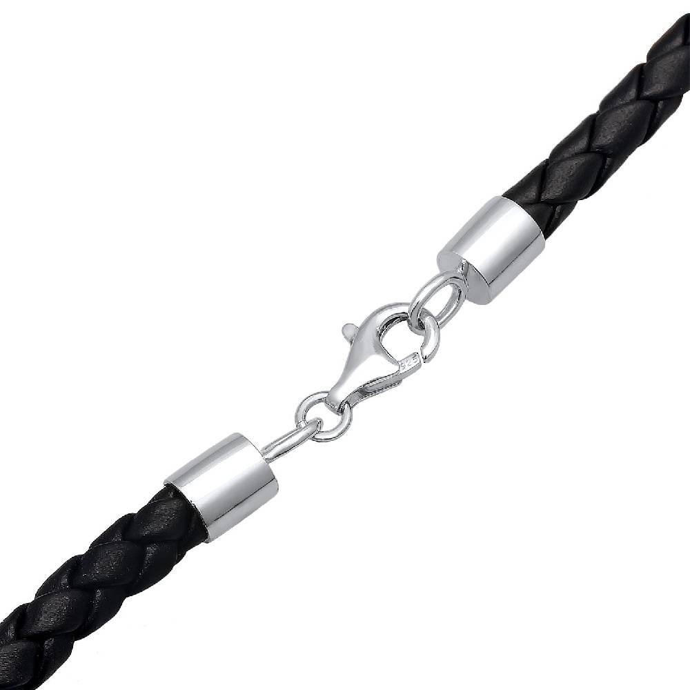 Kuzzoi Halskette Kreuz Schlange | Leder