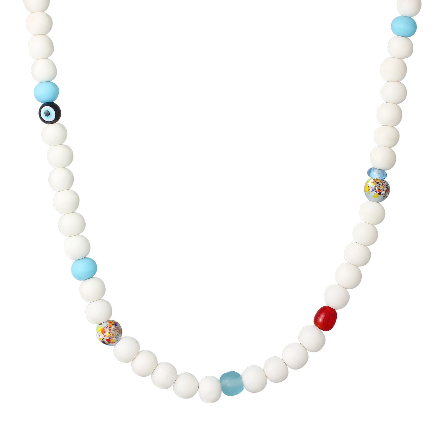 Kuzzoi Halskette Mit Smiling Face Glasperlen Bunt