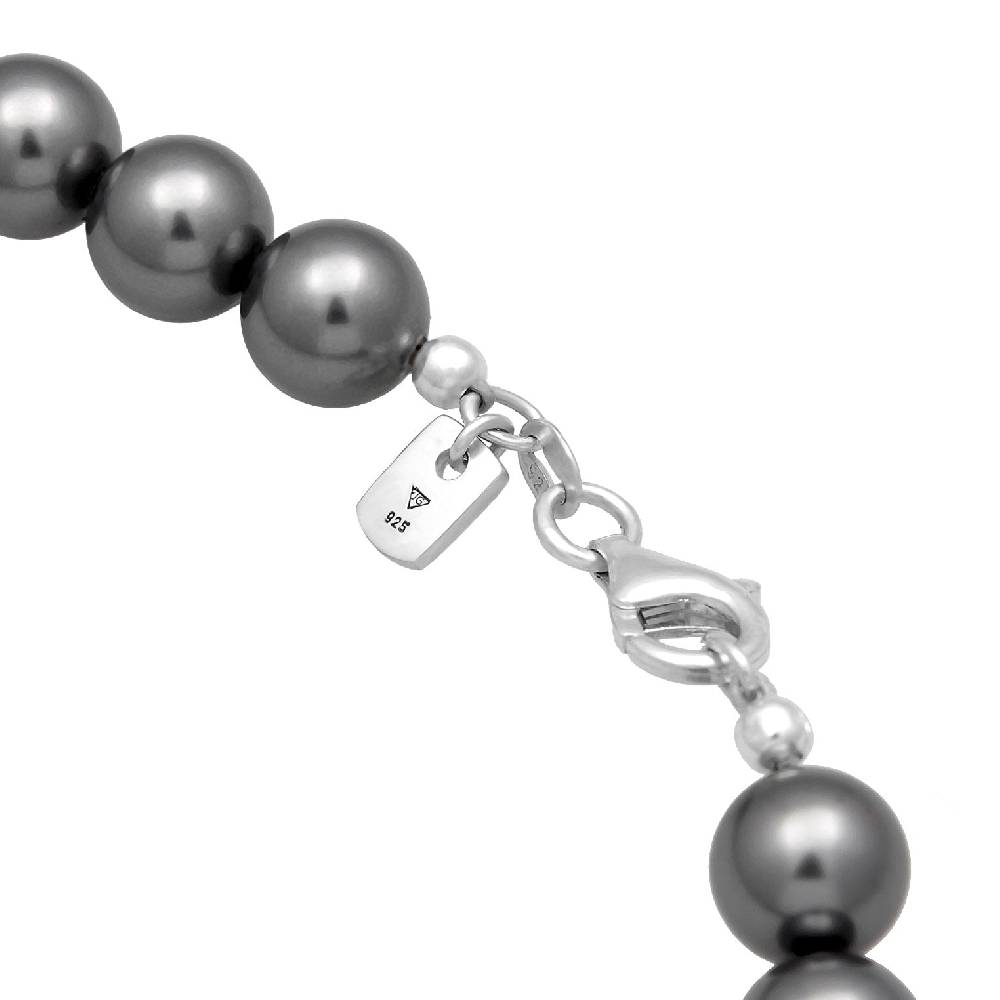 Kuzzoi Halskette | Perlen (Anthrazit)