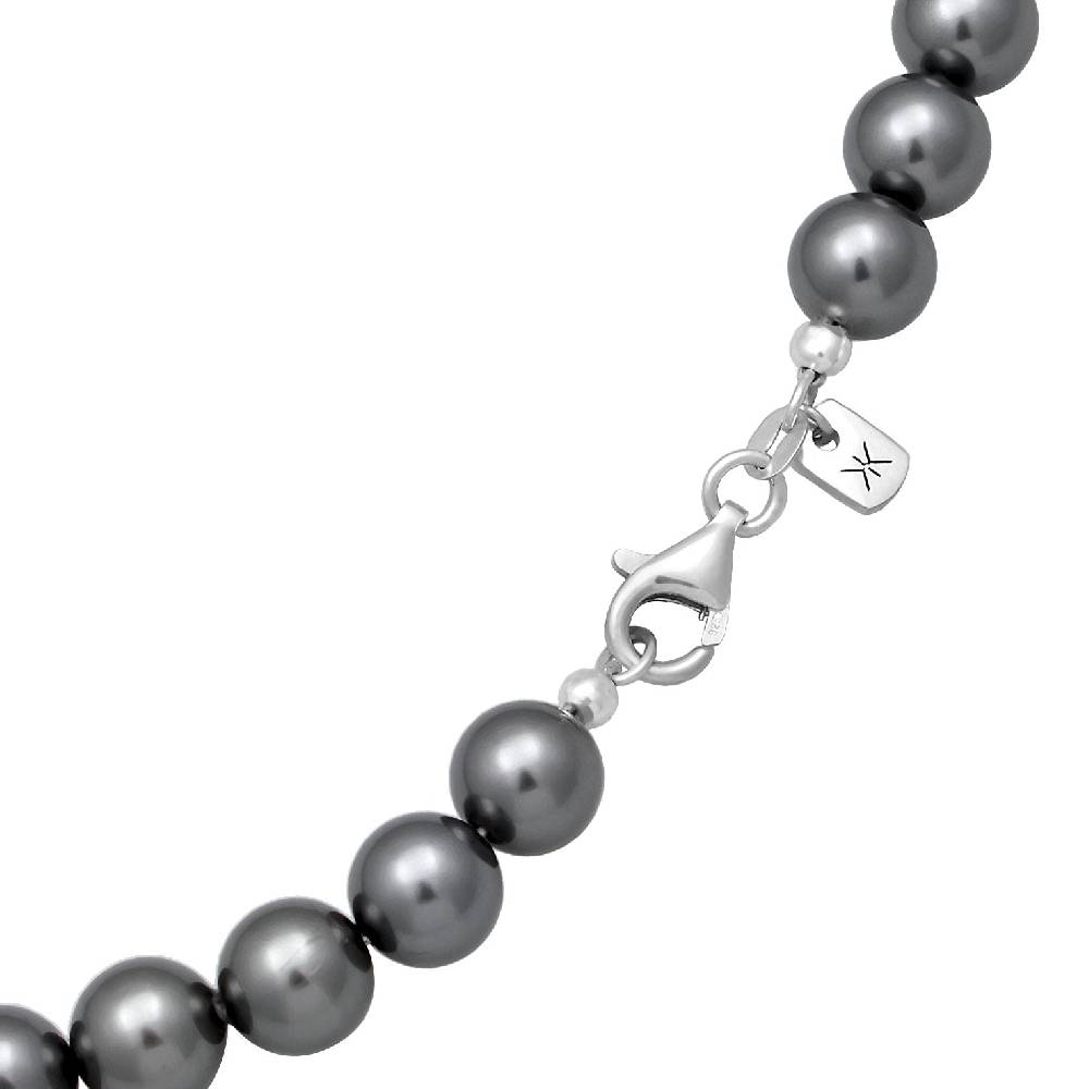 Kuzzoi Halskette | Perlen (Anthrazit)